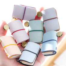 Load image into Gallery viewer, Tiny Genuine Leather Notebook Pocketbook Sketchbook Mini Vintage Retro Cute Kawaii Portable Daily Planner Organizer Travel Supplies