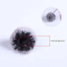 Load image into Gallery viewer, Plush Microphone Cover Windscreen Fluffy Artificial Fur Sleeve Compatible for Little Bee Microphone Collar Clip Wheat Reduce Noise