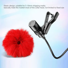 Load image into Gallery viewer, Plush Microphone Cover Windscreen Fluffy Artificial Fur Sleeve Compatible for Little Bee Microphone Collar Clip Wheat Reduce Noise