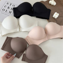 Load image into Gallery viewer, Front Closure Bras For Women Thickening Gathered Bra Seamless Wireless Soft Brassiere Push Up Strapless Underwear Female Sexy Invisible Lingerie Intimate