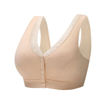 Load image into Gallery viewer, Front Button Bras Women's Plus-size Bra Middle-aged And Elderly Underwear Wireless Cotton Vest-type Underwear Intimates Female Lingerie