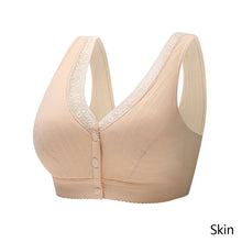 Load image into Gallery viewer, Front Button Bras Women's Plus-size Bra Middle-aged And Elderly Underwear Wireless Cotton Vest-type Underwear Intimates Female Lingerie