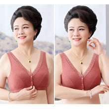 Load image into Gallery viewer, Front Button Bras Women's Plus-size Bra Middle-aged And Elderly Underwear Wireless Cotton Vest-type Underwear Intimates Female Lingerie