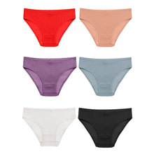Load image into Gallery viewer, Double Layers Cotton Panties Sexy V-Shape Underwear For Woman Elastic Mid-Rise knickers Solid Colors Seamless Lingerie for Female