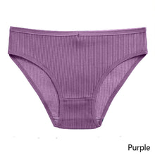 Load image into Gallery viewer, Double Layers Cotton Panties Sexy V-Shape Underwear For Woman Elastic Mid-Rise knickers Solid Colors Seamless Lingerie for Female