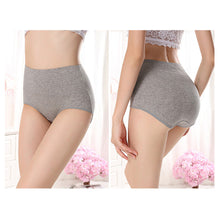 Load image into Gallery viewer, Large Size Middle-aged And Elderly Mothers' Panties High Waist Fat Cotton Underwear Solid Breathable Briefs Seamless Lingerie for Female XL-2XL