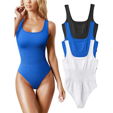 Load image into Gallery viewer, Square Neck Tummy Control Shapewear Bodysuit for Women Body Shaper Seamless Slimming Sheath Butt Lifter Tank Tops Female Sexy Ribbed Shapers Corset