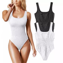 Load image into Gallery viewer, Square Neck Tummy Control Shapewear Bodysuit for Women Body Shaper Seamless Slimming Sheath Butt Lifter Tank Tops Female Sexy Ribbed Shapers Corset