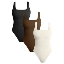 Load image into Gallery viewer, Square Neck Tummy Control Shapewear Bodysuit for Women Body Shaper Seamless Slimming Sheath Butt Lifter Tank Tops Female Sexy Ribbed Shapers Corset