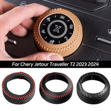 Load image into Gallery viewer, Leather Car Center Console Multimedia Navigation Driving Mode Knob Decoration Cover For Chery Jetour Traveller T2 2023 2024