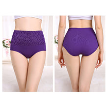 Load image into Gallery viewer, Plus Size Women Panties High Waist Control Abdomen Underwear Cotton Breathable Briefs Seamless Lingerie for Female 5XL