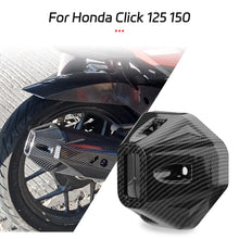 Load image into Gallery viewer, Motorcycle Muffler Tip Cover Glossy Carbon Fiber Black Exhaust Tip Garnish Accessories For Honda Click 125 150