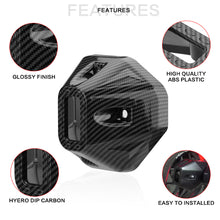 Load image into Gallery viewer, Motorcycle Muffler Tip Cover Glossy Carbon Fiber Black Exhaust Tip Garnish Accessories For Honda Click 125 150
