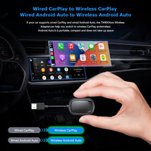 Load image into Gallery viewer, Universal 2 in 1 Wireless CarPlay Adapter Wireless Android Auto Adapter play Ai Box for Audi Mercedes Mazda Subaru Citroen Kia