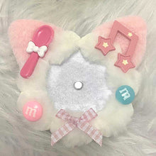 Load image into Gallery viewer, Soft Kitten Cat Ear Plush Cute Bupeto 58mm Beauty Valley Meitong Packaging Accessories Badge Base