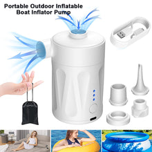 Load image into Gallery viewer, Portable Electric Storage Pump Outdoor Wireless Swimming Pool Inflatable Boat Inflatable Bed Vacuum Compression Bag Extraction Air Pump