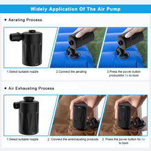 Load image into Gallery viewer, Portable Electric Storage Pump Outdoor Wireless Swimming Pool Inflatable Boat Inflatable Bed Vacuum Compression Bag Extraction Air Pump