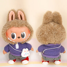 Load image into Gallery viewer, For 37cm Labubu Doll Shirts Sweater Hat Cartoon Plush Doll Replacement Outfit Playing House Accessories Mini Clothes