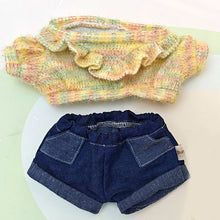 Load image into Gallery viewer, For 37cm Labubu Doll Shirts Sweater Hat Cartoon Plush Doll Replacement Outfit Playing House Accessories Mini Clothes
