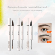 Load image into Gallery viewer, Three-dimensional Double Head Eyebrow Pencil Waterproof Sweatproof Long-lasting Natural Two Nib Eyebrow Pencil Eye Makeup Cosmetics