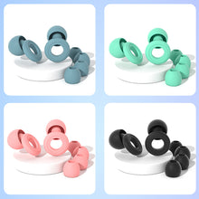 Load image into Gallery viewer, Soft Silicone Noise Reduction Earplugs Reusable Anti-Noise Soundproof Earplugs Comfortable Washable Sleeping Earplugs