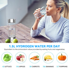 Load image into Gallery viewer, 420ml Hydrogen-Rich Water Cup Electric Hydrogen Rich Water Generator Bottle Titanium Quality Filter Portable Antioxidant Lonizer