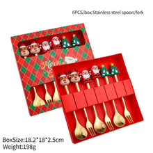 Load image into Gallery viewer, Stainless Steel Christmas Snowman Santa Claus Fork Spoon Ice Cream Spoon Coffee Stirring Spoon Dinner Teaspoon Kitchen Supplies Dessert Fork