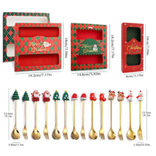 Load image into Gallery viewer, Stainless Steel Christmas Snowman Santa Claus Fork Spoon Ice Cream Spoon Coffee Stirring Spoon Dinner Teaspoon Kitchen Supplies Dessert Fork