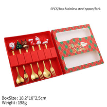 Load image into Gallery viewer, Stainless Steel Christmas Snowman Santa Claus Fork Spoon Ice Cream Spoon Coffee Stirring Spoon Dinner Teaspoon Kitchen Supplies Dessert Fork