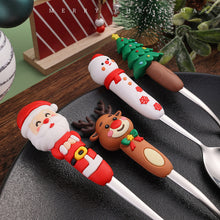 Load image into Gallery viewer, Stainless Steel Christmas Snowman Santa Claus Fork Spoon Ice Cream Spoon Coffee Stirring Spoon Dinner Teaspoon Kitchen Supplies Dessert Fork