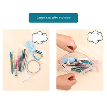 Load image into Gallery viewer, Transparent Pencil Case Large Capacity Simple Pen Bag Kawaii Cosmetic Bag School Study Stationery Office Supplies