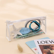 Load image into Gallery viewer, Transparent Pencil Case Large Capacity Simple Pen Bag Kawaii Cosmetic Bag School Study Stationery Office Supplies