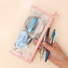 Load image into Gallery viewer, Transparent Pencil Case Large Capacity Simple Pen Bag Kawaii Cosmetic Bag School Study Stationery Office Supplies