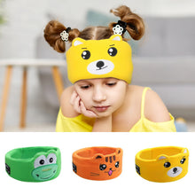 Load image into Gallery viewer, Soft Elastic Comfortable Wireless Music Earphones Kids Animal Sleeping Headphones Eye Mask Bluetooth V5.0 Headsets Headband