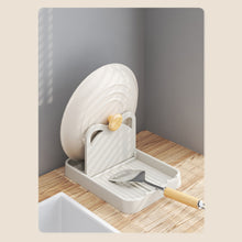 Load image into Gallery viewer, Foldable Pan Pot Lid Holder Polychrome Shovel Covers Rack Practical Multifunctional Spatula Soup Spoon for Storage Shelf Kitchen Accessories