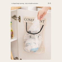 Load image into Gallery viewer, Large-capacity Garbage Bag Holder Hanging Mesh Bags Wall-Mounted Fruit Organizer Storage Tools Sundries Bag Net Kitchen Cabinet Accessories