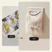 Load image into Gallery viewer, Large-capacity Garbage Bag Holder Hanging Mesh Bags Wall-Mounted Fruit Organizer Storage Tools Sundries Bag Net Kitchen Cabinet Accessories