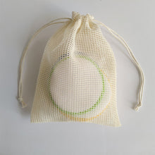 Load image into Gallery viewer, Portable Reusable Grocery Bags Fruit And Vegetable Bags Cotton Mesh Storage Bag Supermarket Shopping Net Tote Bag With Drawstring Kitchen Organizer