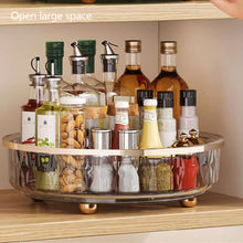 Load image into Gallery viewer, Multifunctional 360 Rotating Tray Kitchen Storage Spice Rack Round Turntable With Storage Organizer Non-Slip Cosmetic Storage Box Kitchen Accessories