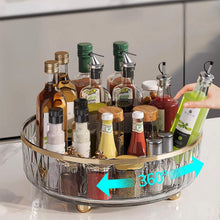 Load image into Gallery viewer, Multifunctional 360 Rotating Tray Kitchen Storage Spice Rack Round Turntable With Storage Organizer Non-Slip Cosmetic Storage Box Kitchen Accessories