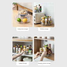 Load image into Gallery viewer, Multifunctional Turntable 360 Rotating Display Stand Seasoning Bottle Storage Spice Rack Transparent Round Organizer For Kitchen Bathroom