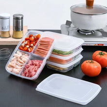 Load image into Gallery viewer, Large Capacity Four Grid of Food Crisper Fruit and Vegetable Four-Compartment Storage Box Refrigerator Organizer Frozen Meat Kitchen Tools