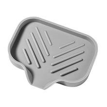 Load image into Gallery viewer, Silicone Dish Drying Mat Kitchen Sink Sponge Holder Drain Pad Soap Dish Storage Tray Self Draining Organizer Anti-slip Storage Rack Bathroom Supplies