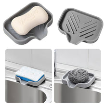 Load image into Gallery viewer, Silicone Dish Drying Mat Kitchen Sink Sponge Holder Drain Pad Soap Dish Storage Tray Self Draining Organizer Anti-slip Storage Rack Bathroom Supplies