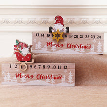 Load image into Gallery viewer, 1Pc Christmas Decorations Wooden Countdown Calendar Ornament Gift Party Supplies Window Table Home Decor Santa Claus Snowman Elk