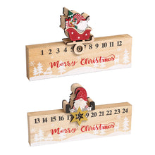 Load image into Gallery viewer, 1Pc Christmas Decorations Wooden Countdown Calendar Ornament Gift Party Supplies Window Table Home Decor Santa Claus Snowman Elk