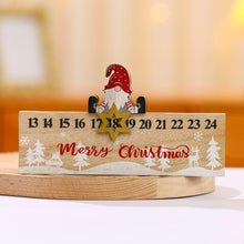 Load image into Gallery viewer, 1Pc Christmas Decorations Wooden Countdown Calendar Ornament Gift Party Supplies Window Table Home Decor Santa Claus Snowman Elk