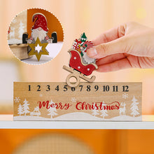 Load image into Gallery viewer, 1Pc Christmas Decorations Wooden Countdown Calendar Ornament Gift Party Supplies Window Table Home Decor Santa Claus Snowman Elk
