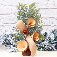 Load image into Gallery viewer, 25cm Mini Christmas Tree Gold Green Small Pine Tree Sisal Silk Cedar New Year Xmas Party Ornaments Navidad