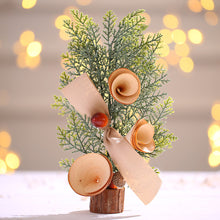 Load image into Gallery viewer, 25cm Mini Christmas Tree Gold Green Small Pine Tree Sisal Silk Cedar New Year Xmas Party Ornaments Navidad